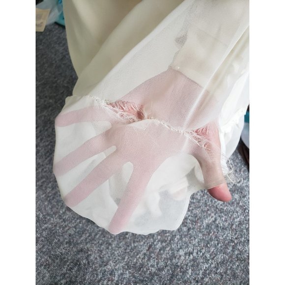 70s/80s Prairie Wedding Dress and Hat - Picture 7 of 12